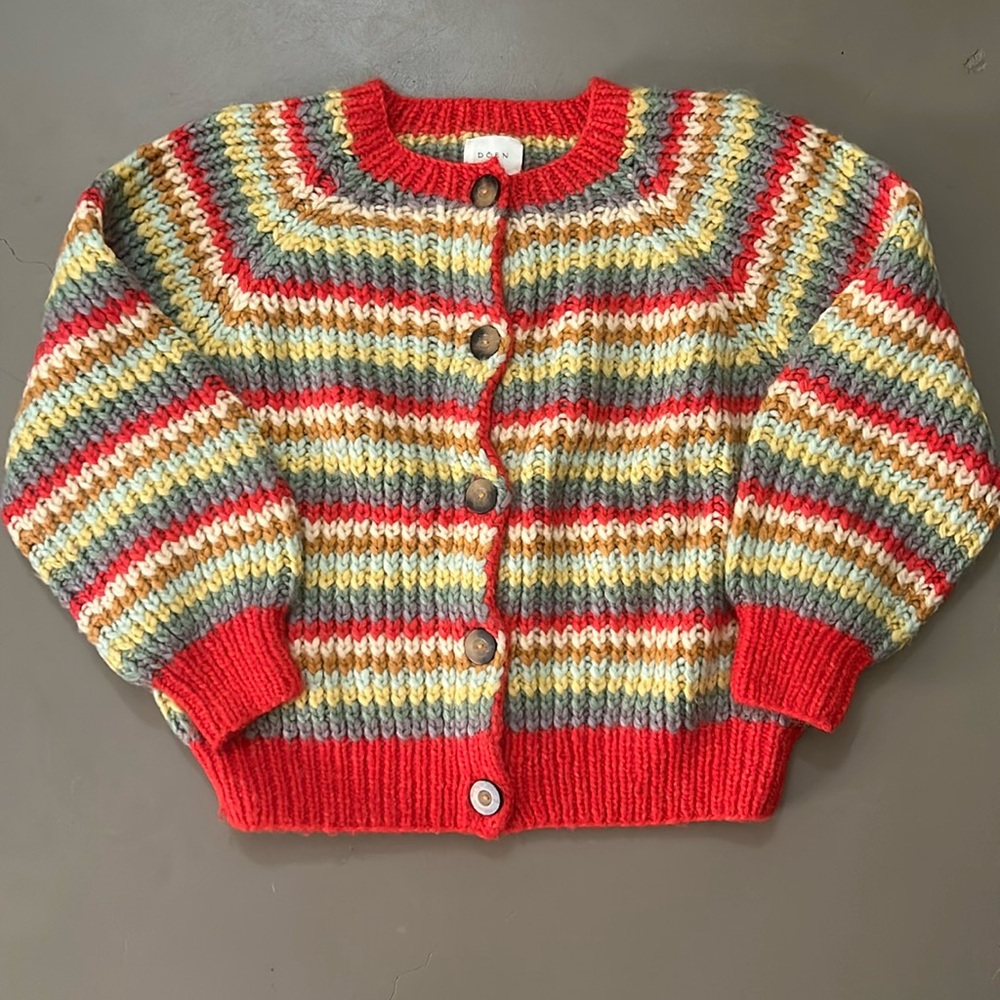 Doen Briar Multicolor Striped Knit Cardigan